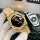 Perfect Replica Rolex Day Date Black Face Yellow Gold Diamond Bezel All Gold Band 36mm Watch  (3)_th.jpg